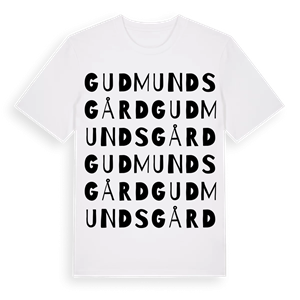 Gudmundsgård ordlek t-shirt – ekologisk bomull t-shirt från Pinshirt