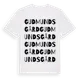 White t-shirt med Gudmundsgård ordlek t-shirt