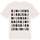 Vintage White t-shirt med Gudmundsgården ordlek t-shirt