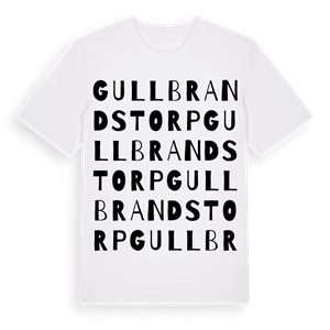 Gullbrandstorp ordlek t-shirt – ekologisk bomull t-shirt från Pinshirt