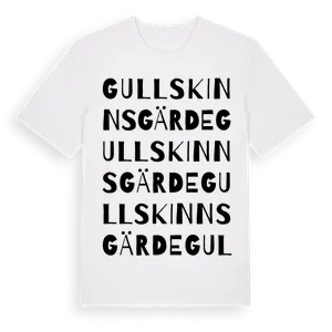 Gullskinnsgärde ordlek t-shirt – ekologisk bomull t-shirt från Pinshirt