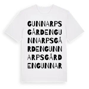 Gunnarpsgården ordlek t-shirt – ekologisk bomull t-shirt från Pinshirt