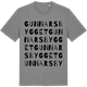 Mid Heather Gray t-shirt med Gunnarsbygget ordlek t-shirt