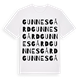 White t-shirt med Gunnesgård ordlek t-shirt