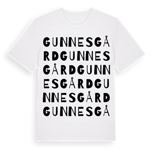 Gunnesgård ordlek t-shirt – ekologisk bomull t-shirt från Pinshirt
