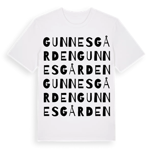 Gunnesgården ordlek t-shirt – ekologisk bomull t-shirt från Pinshirt
