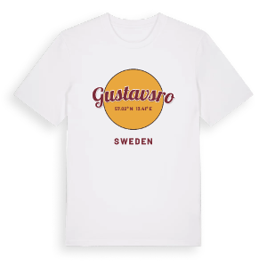Gustavsro cirkel t-shirt – ekologisk bomull t-shirt från Pinshirt