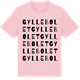 Pink Cotton t-shirt med Gyllebolet ordlek t-shirt