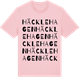 Pink Cotton t-shirt med Häcklehagen ordlek t-shirt