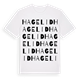 White t-shirt med Hagelid ordlek t-shirt