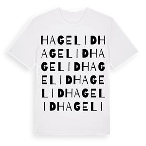 Hagelid ordlek t-shirt – ekologisk bomull t-shirt från Pinshirt