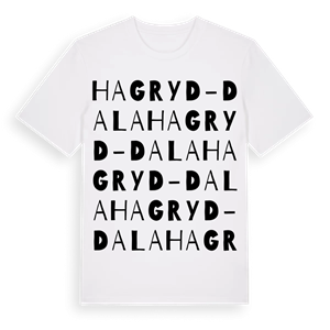 Hagryd-Dala ordlek t-shirt – ekologisk bomull t-shirt från Pinshirt