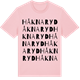 Pink Cotton t-shirt med Håknaryd ordlek t-shirt