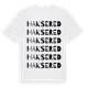 White t-shirt med Haksered ordlek t-shirt
