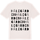 Vintage White t-shirt med Hålegården ordlek t-shirt