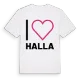 Jag älskar Halla t-shirt stort tryck