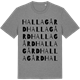 Mid Heather Gray t-shirt med Hallagård ordlek t-shirt