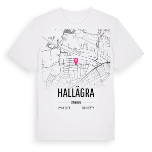 Hallägra karta t-shirt – ekologisk bomull t-shirt från Pinshirt
