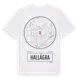 White t-shirt med Hallägra t-shirt
