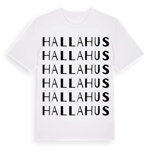 Hallahus ordlek t-shirt – ekologisk bomull t-shirt från Pinshirt