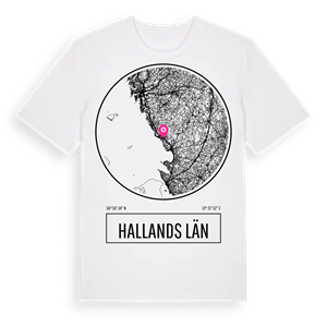 Hallands län t-shirt – ekologisk bomull t-shirt från Pinshirt