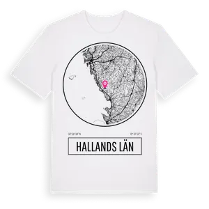Hallands Län t-shirt – ekologisk bomull t-shirt från Pinshirt