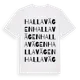 White t-shirt med Hallavägen ordlek t-shirt
