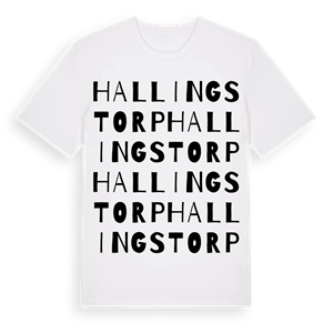 Hallingstorp ordlek t-shirt – ekologisk bomull t-shirt från Pinshirt