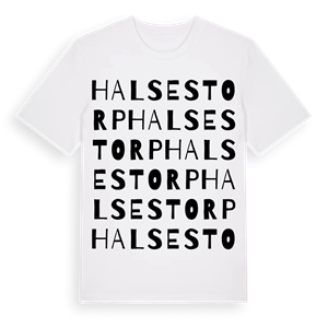 Halsestorp ordlek t-shirt – ekologisk bomull t-shirt från Pinshirt