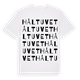 White t-shirt med Håltuvet ordlek t-shirt