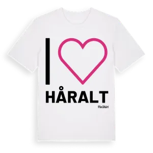 Jag älskar Håralt t-shirt stort tryck – ekologisk bomull t-shirt från Pinshirt