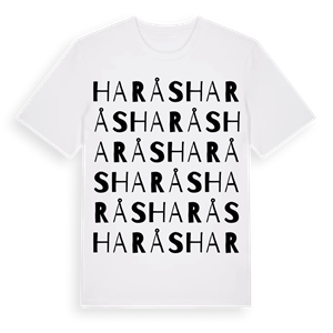 Harås ordlek t-shirt – ekologisk bomull t-shirt från Pinshirt