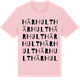 Pink Cotton t-shirt med Härhult ordlek t-shirt