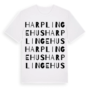 Harplingehus ordlek t-shirt – ekologisk bomull t-shirt från Pinshirt