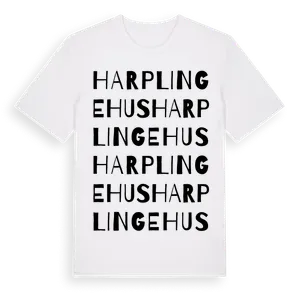 Harplingehus ordlek t-shirt – ekologisk bomull t-shirt från Pinshirt