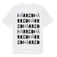 White t-shirt med Hårred ordlek t-shirt