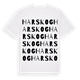 White t-shirt med Harskog ordlek t-shirt