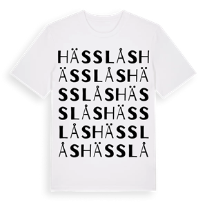 Hässlås ordlek t-shirt – ekologisk bomull t-shirt från Pinshirt