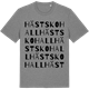 Mid Heather Gray t-shirt med Hästskohall ordlek t-shirt