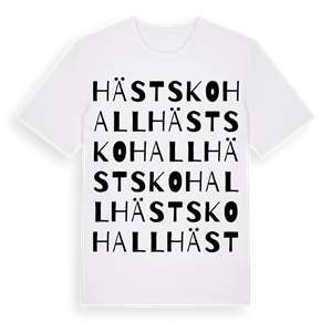 Hästskohall ordlek t-shirt – ekologisk bomull t-shirt från Pinshirt