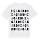 White t-shirt med Heagård ordlek t-shirt