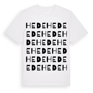 Hede ordlek t-shirt – ekologisk bomull t-shirt från Pinshirt