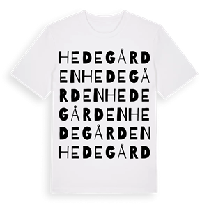 Hedegården ordlek t-shirt – ekologisk bomull t-shirt från Pinshirt