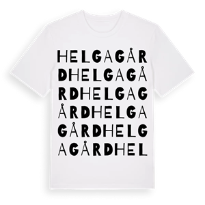 Helgagård ordlek t-shirt – ekologisk bomull t-shirt från Pinshirt