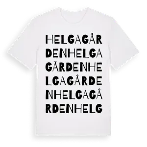 Helgagården ordlek t-shirt – ekologisk bomull t-shirt från Pinshirt