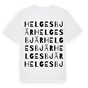 Helgesbjär ordlek t-shirt – ekologisk bomull t-shirt från Pinshirt