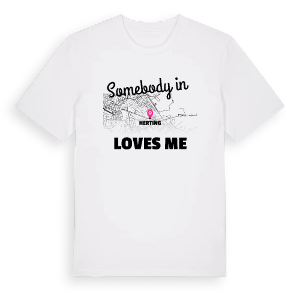 Någon i Herting älskar mig t-shirt – ekologisk bomull t-shirt från Pinshirt