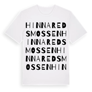 Hinnaredsmossen ordlek t-shirt – ekologisk bomull t-shirt från Pinshirt