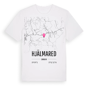 Hjälmared karta t-shirt – ekologisk bomull t-shirt från Pinshirt