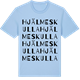 Blue Soul t-shirt med Hjälmeskulla ordlek t-shirt